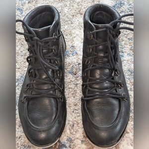 Sorel Harlow Lace Up Boots Waterproof Black Leather